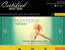 Tablet Screenshot of certifiedautosalesaz.com